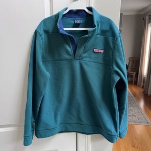 Vineyard Vines Men's XL 1/4 quarter snap zip sweatshirt pullover green